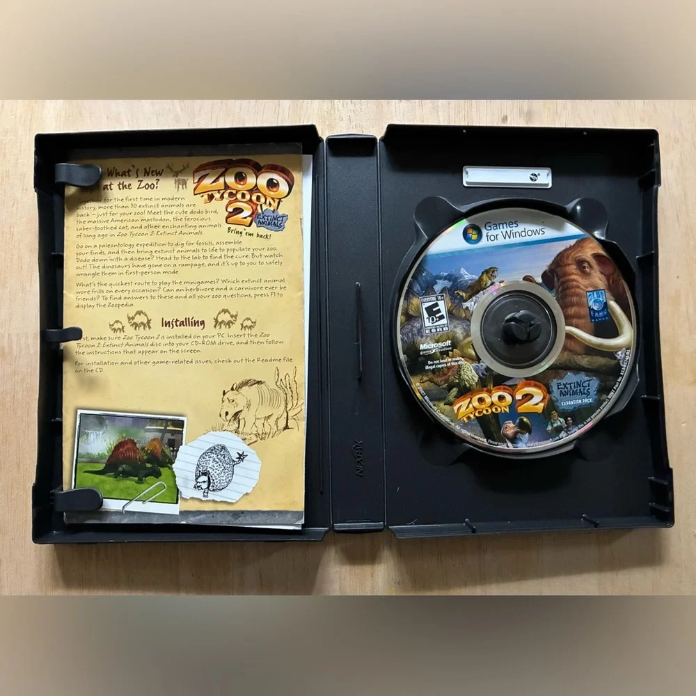 Zoo Tycoon 2 Extinct Animals Expansion Pack PC 2007 Microsoft